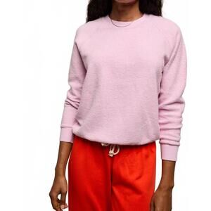NEW PERFECTWHITETEE ziggy cotton fleece sweatshirt in sugar pink